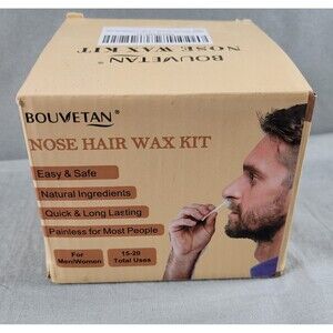 Nose Wax Kit Men Women, Bouvetan Nose Hair Waxing Kit with 100g Nose Hair Wax